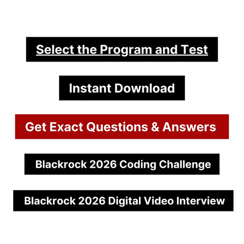 2026 BlackRock Pre-interview Assessment - Virtual Cover Letter | Coding Technical Challenge Answers