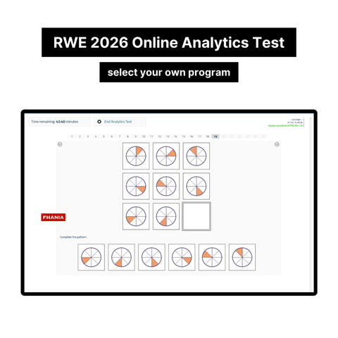2026 RWE Standardised Assessment Online Analytics Test and Tutorials