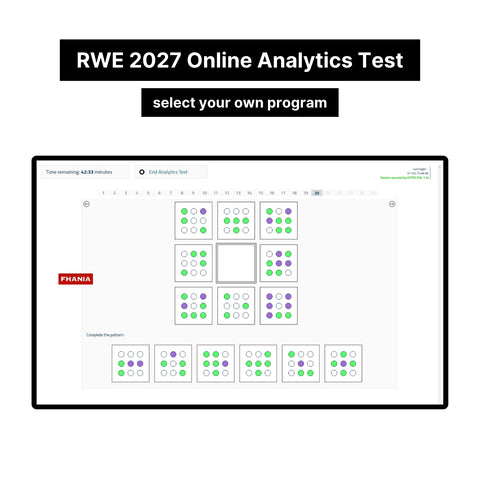 2027 RWE Standardised Assessment Online Analytics Test and Tutorials