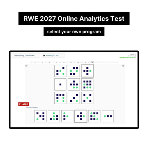 2027 RWE Standardised Assessment Online Analytics Test and Tutorials