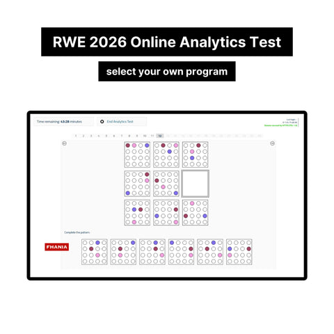 2026 RWE Standardised Assessment Online Analytics Test and Tutorials