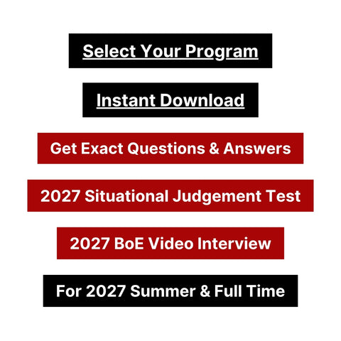 2027 Bank of England Situational Judgement Test and Video Interview and Answers