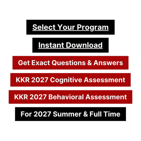 2027 KKR Predictive Cognitive Assessment Exact Questions & Answers