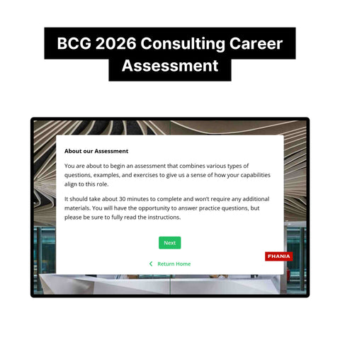 2026 BCG Consulting Career Assessment, Online Case and Quantitative Reasoning Test Tutorials