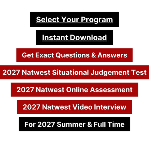 2027 NatWest Group Online Assessment and Video Interview Tutorials