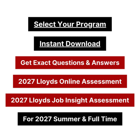 2027 Lloyds Bank Online Assessment & Job Insight Assessment Tutorials