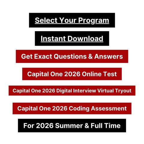 2026 Capital One Virtual Job Tryout Online Test and Digital Interview Tutorials