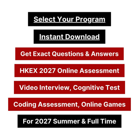 2027 HKEX Online Assessment Video Interview Coding Test Cognitive Personality Tutorials