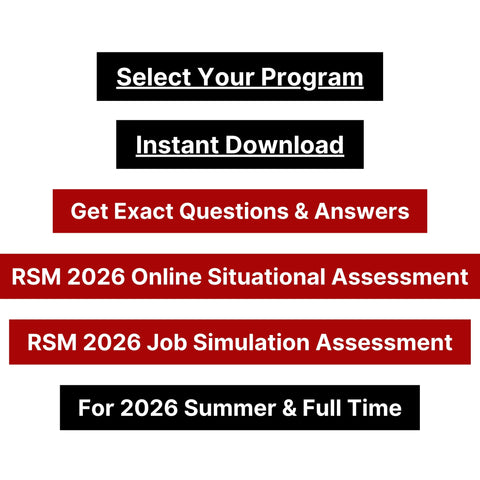2026 RSM Online Situational Assessment and Job Simulation Assessment Tutorials