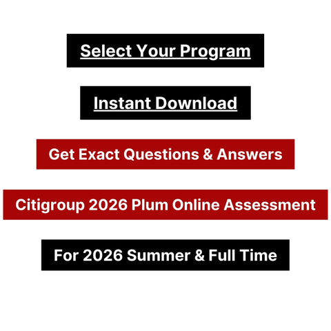 2026 Citigroup Online Assessment Plum Tutorials