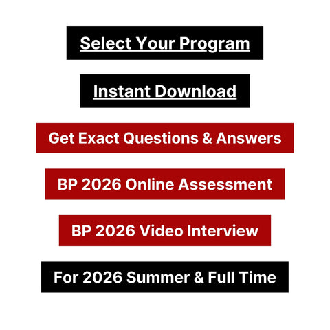 2026 BP Video Interview and Online Assessment Exact Questions and Answers