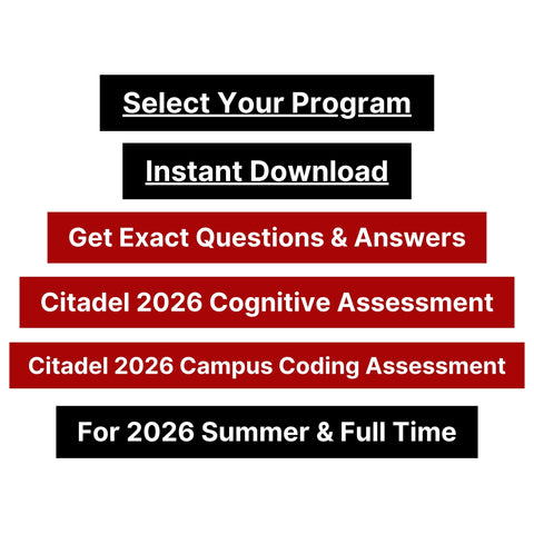 2026 Citadel Online Assessment and Coding Challenge Tutorials
