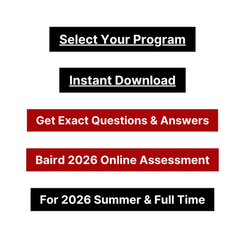 2026 Baird Online Assessment Exact Questions & Answers