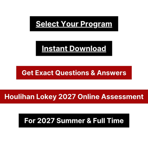 2027 Houlihan Lokey Online Assessment Exact Questions & Answers