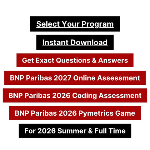 2027 BNP Paribas Online Test and Pymetrics Test Tutorials