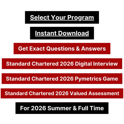 2026 Standard Chartered Pymetrics Online Assessment & Video Interview Tutorials