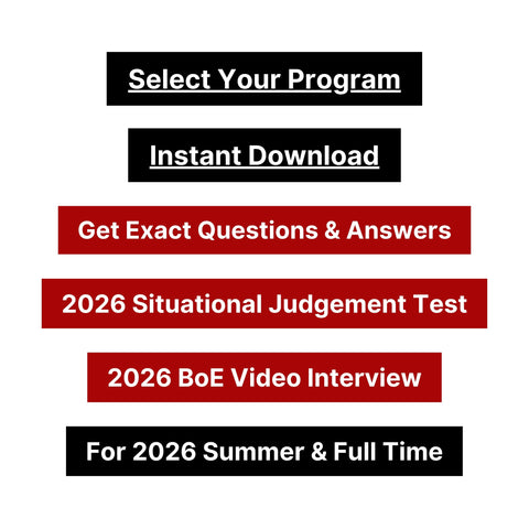 2026 Bank of England Situational Judgement Test and Video Interview and Answers