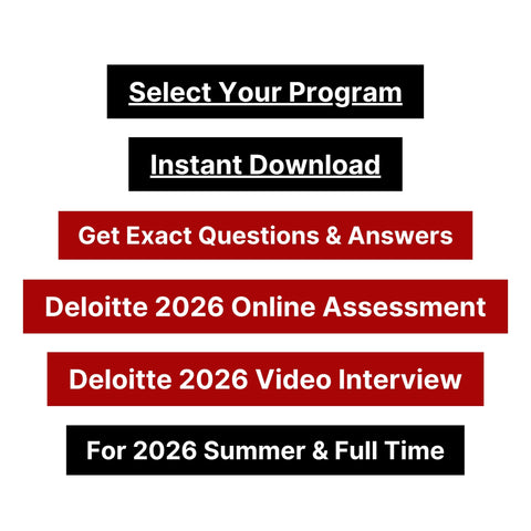 2026 Deloitte Immersive Online Assessment, Job Simulation and Video Interview Tutorials