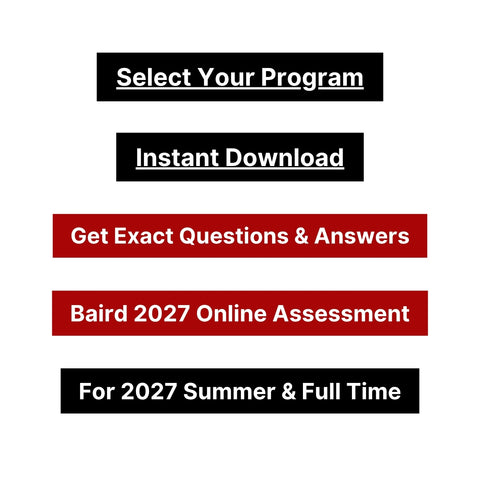 2027 Baird Online Assessment Exact Questions & Answers