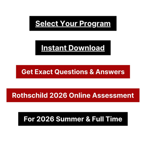 2026 Rothschild Blended Online Assessment Exact Questions and Answers