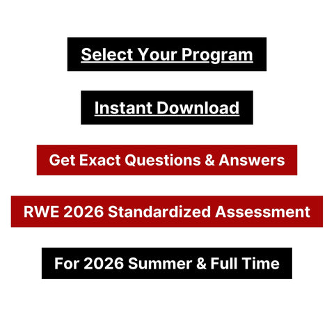 2026 RWE Standardised Assessment Online Analytics Test and Tutorials