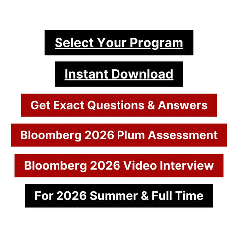 2026 Bloomberg Plum Online Assessment & Video Interview Tutorials