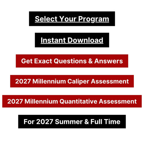 2027 Millennium Caliper Assessment and Quantitative Assessment Exact Questions and Answers