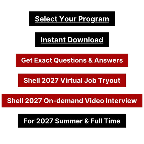 2027 Shell Virtual Job Tryout and On-demand Interview Tutorials