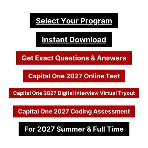 2027 Capital One Virtual Job Tryout Online Test and Digital Interview Tutorials