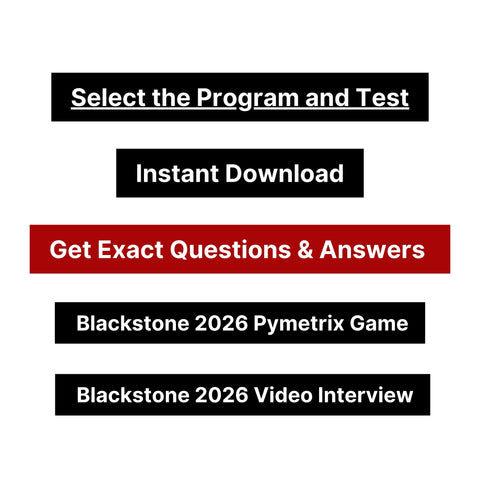2026 Blackstone Pymetrics Games Digital Interview Technical Assessment Questions & Answers