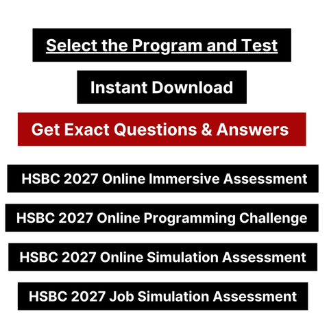 2027 HSBC Online Immersive Assessment and Job Simulation Tutorials