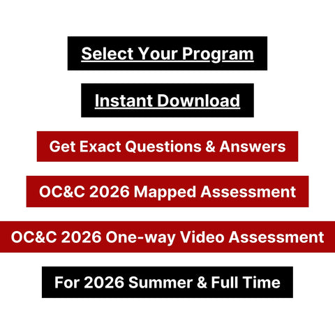 2026 OC&C Strategy Consultants Online Test Tutorials (One-Way Video Assessment and Mapped Test)