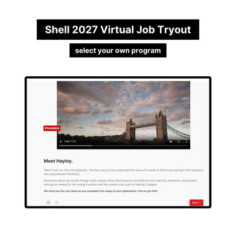 2027 Shell Virtual Job Tryout and On-demand Interview Tutorials