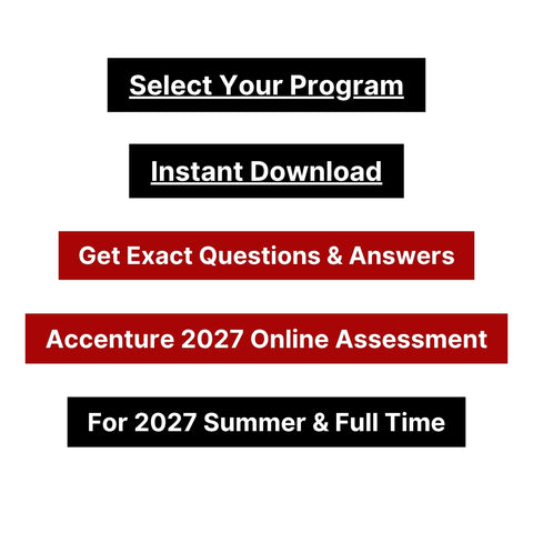 2027 Accenture Online Assessment and Video Interview Exact Questions and Answers