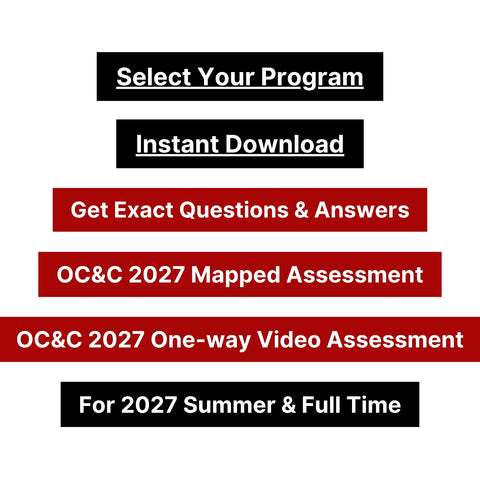2027 OC&C Strategy Consultants Online Test Tutorials (One-Way Video Assessment and Mapped Test)