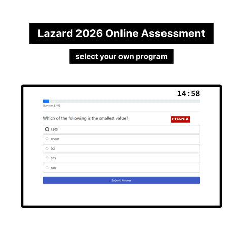 2026 Lazard Online Assessment Video Interview Exact Questions and Answers