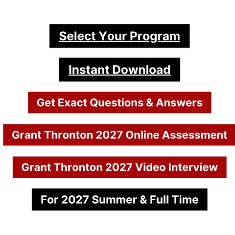 2027 Grant Thornton Online Assessment and Video Interview Tutorials