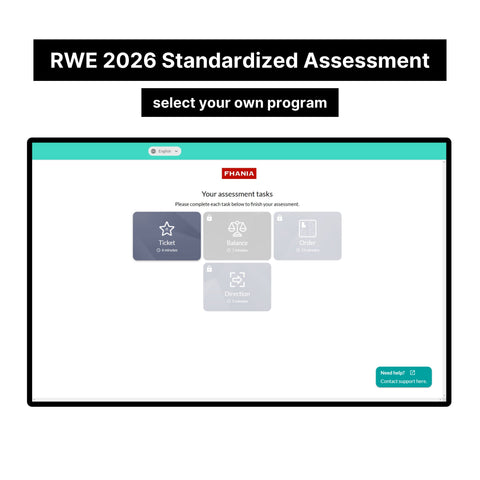 2026 RWE Standardised Assessment Online Analytics Test and Tutorials