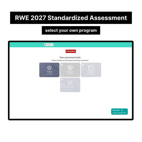 2027 RWE Standardised Assessment Online Analytics Test and Tutorials