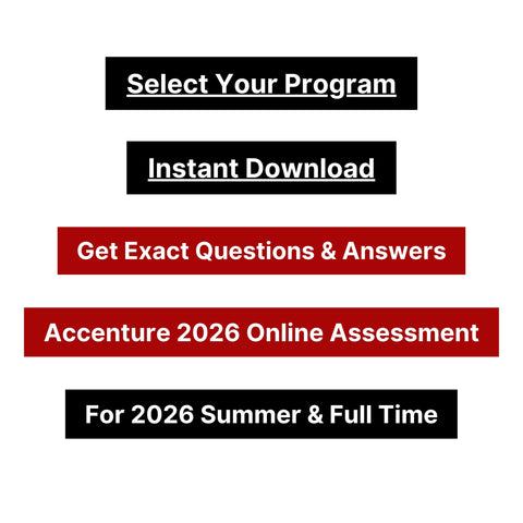 2026 Accenture Online Assessment and Video Interview Exact Questions and Answers