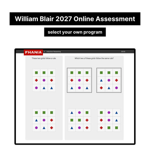 2027 William Blair Online Pre-recruiting Assessments Questions & Answers