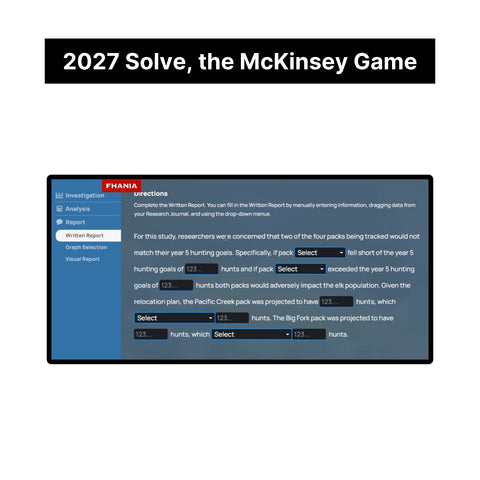 2027 McKinsey Solve Game, RedRock, Sea Wolf, Sustainable Futures Lab, Case Interview Interactive Simulations