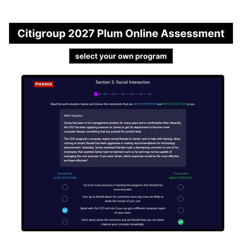 2027 Citigroup Online Assessment Plum Tutorials