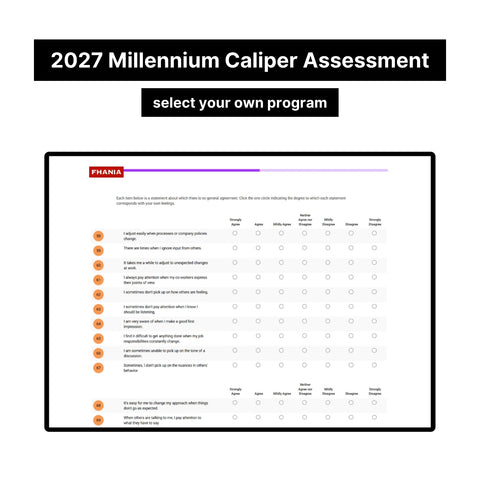 2027 Millennium Caliper Assessment and Quantitative Assessment Exact Questions and Answers