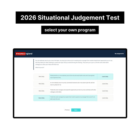 2026 Bank of England Situational Judgement Test and Video Interview and Answers