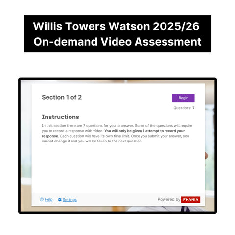 2026 Willis Towers Watson WTW On-demand Video Assessment Exact Questions and Answers