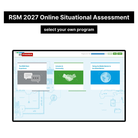 2027 RSM Online Situational Assessment and Job Simulation Assessment Tutorials
