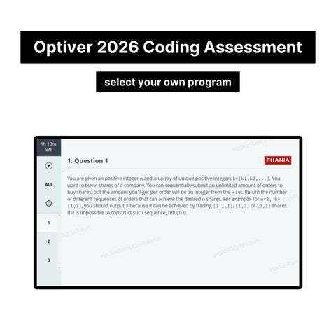 2026 Optiver Online Assessment Exact Questions & Answers