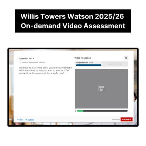 2026 Willis Towers Watson WTW On-demand Video Assessment Exact Questions and Answers