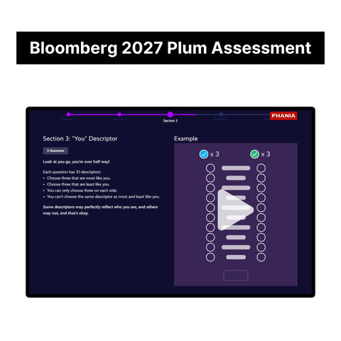 2027 Bloomberg Plum Online Assessment & Video Interview Tutorials